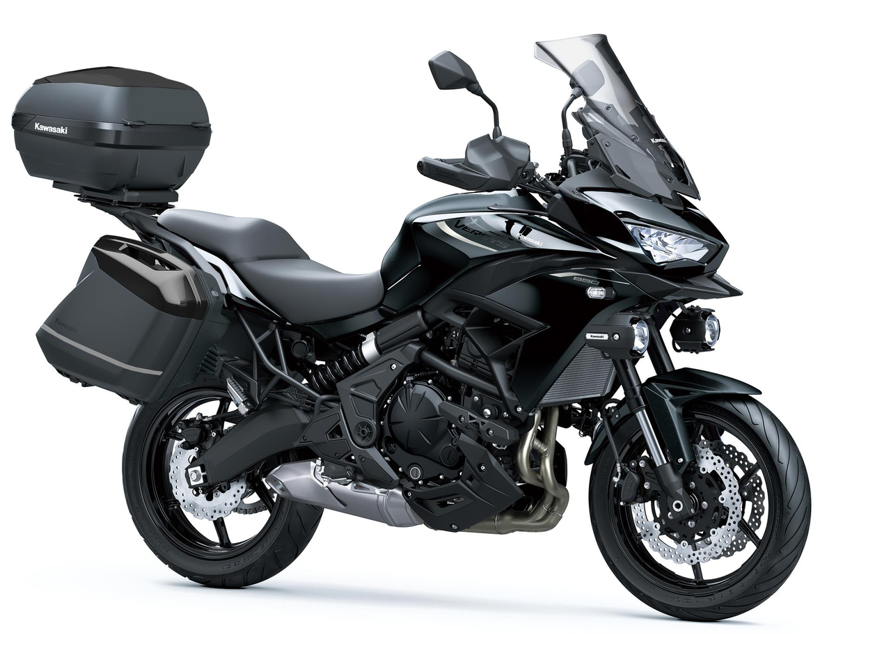 VERSYS 650 TR - 2026 na cor METALLIC SPARK BLACK/METALLIC MATTE CARBON GRAY