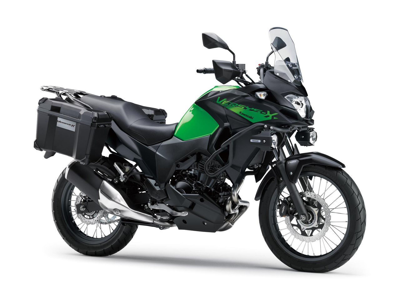 VERSYS-X 300 TR - 2026 na cor CANDY LIME GREEN/METALLIC FLAT SPARK BLACK